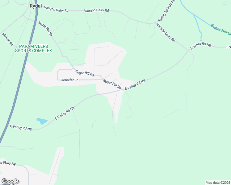 map of restaurants, bars, coffee shops, grocery stores, and more near 223 East Valley Road Northeast in Rydal