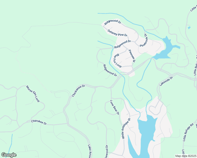 map of restaurants, bars, coffee shops, grocery stores, and more near 117 Leopard Court in Waleska