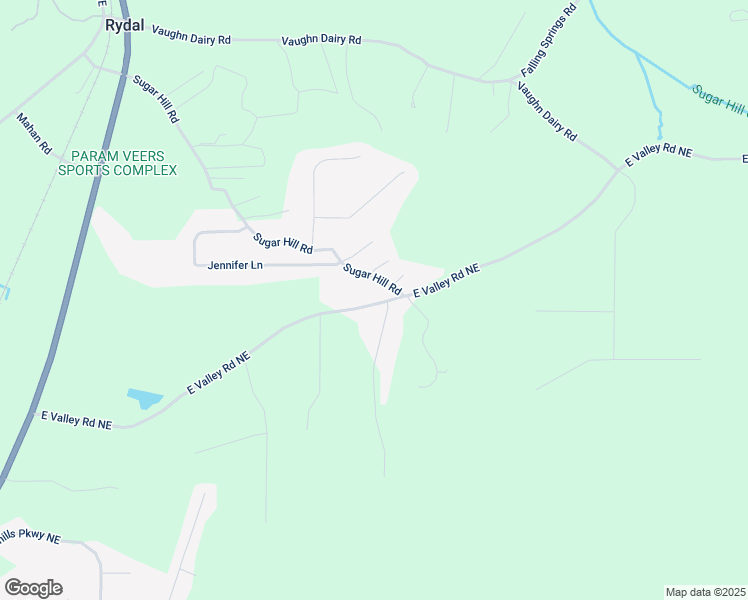map of restaurants, bars, coffee shops, grocery stores, and more near 0 Cherokee Hills Drive in Rydal