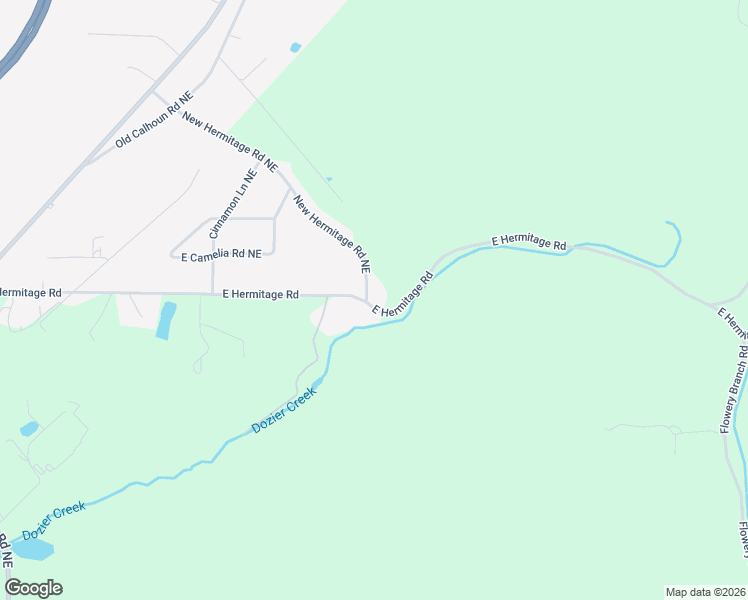 map of restaurants, bars, coffee shops, grocery stores, and more near 397 West Hermitage Road Northeast in Rome