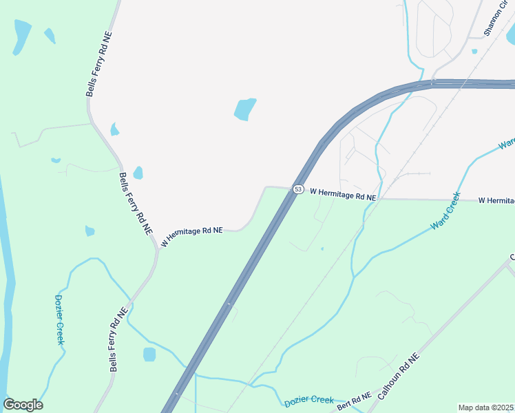map of restaurants, bars, coffee shops, grocery stores, and more near 287 W Hermitage Rd NE in Rome