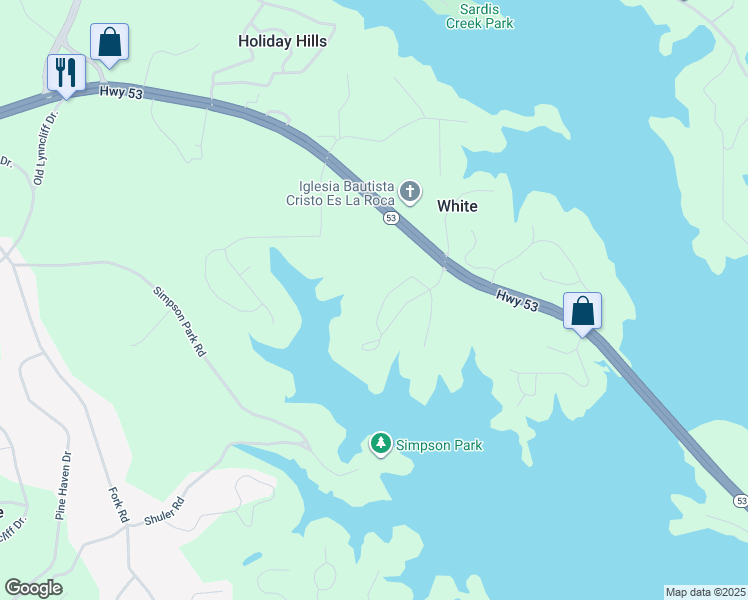 map of restaurants, bars, coffee shops, grocery stores, and more near 2383 Stephens Circle in Gainesville