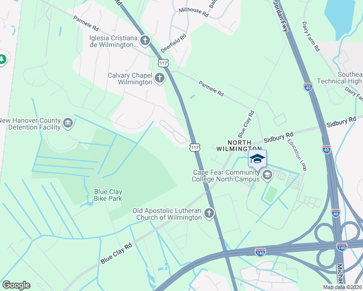 map of restaurants, bars, coffee shops, grocery stores, and more near 5132 Exton Park Loop in Castle Hayne