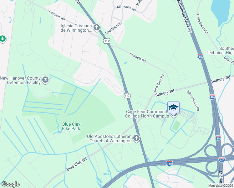 map of restaurants, bars, coffee shops, grocery stores, and more near 5132 Exton Park Loop in Castle Hayne