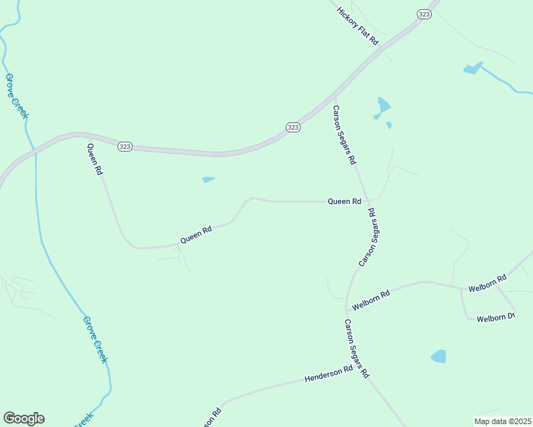 map of restaurants, bars, coffee shops, grocery stores, and more near 598 Queen Road in Gillsville