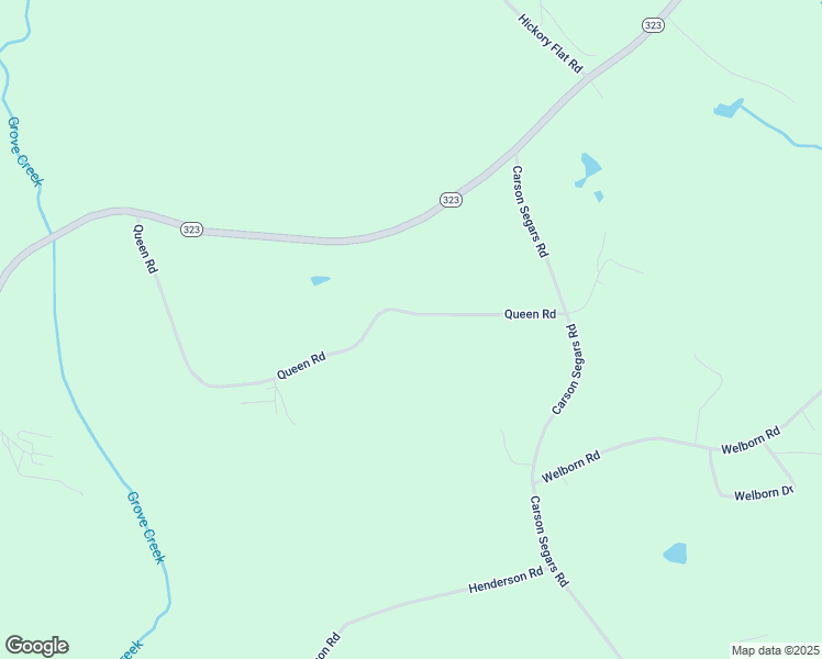 map of restaurants, bars, coffee shops, grocery stores, and more near 598 Queen Road in Gillsville