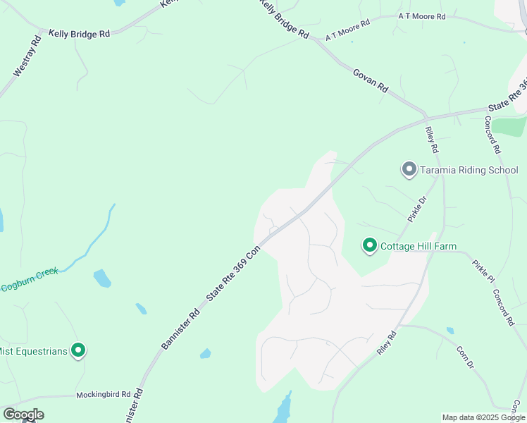 map of restaurants, bars, coffee shops, grocery stores, and more near 6775 Bannister Road in Cumming