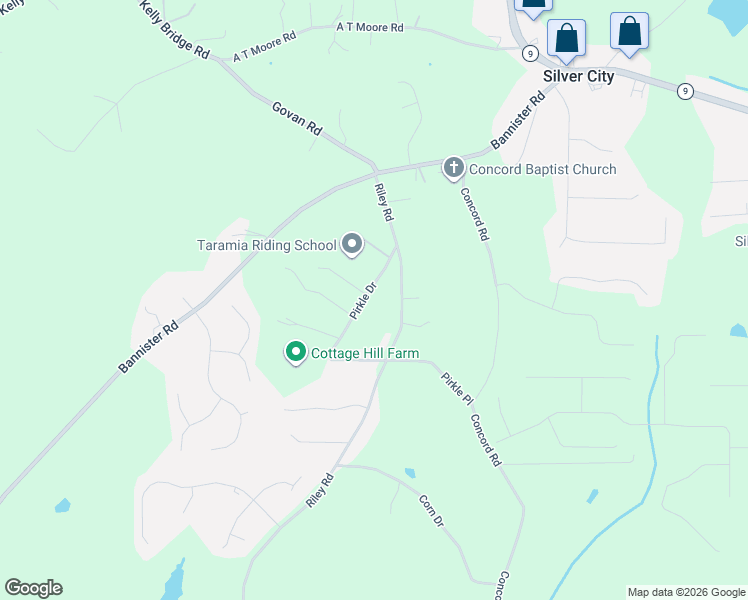 map of restaurants, bars, coffee shops, grocery stores, and more near 6670 Pirkle Drive in Cumming