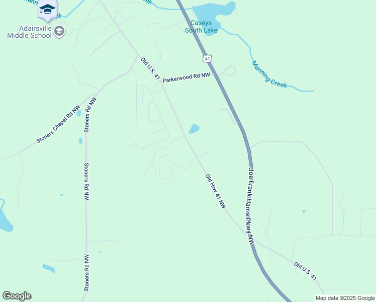 map of restaurants, bars, coffee shops, grocery stores, and more near 239 Old Highway 41 Northwest in Adairsville