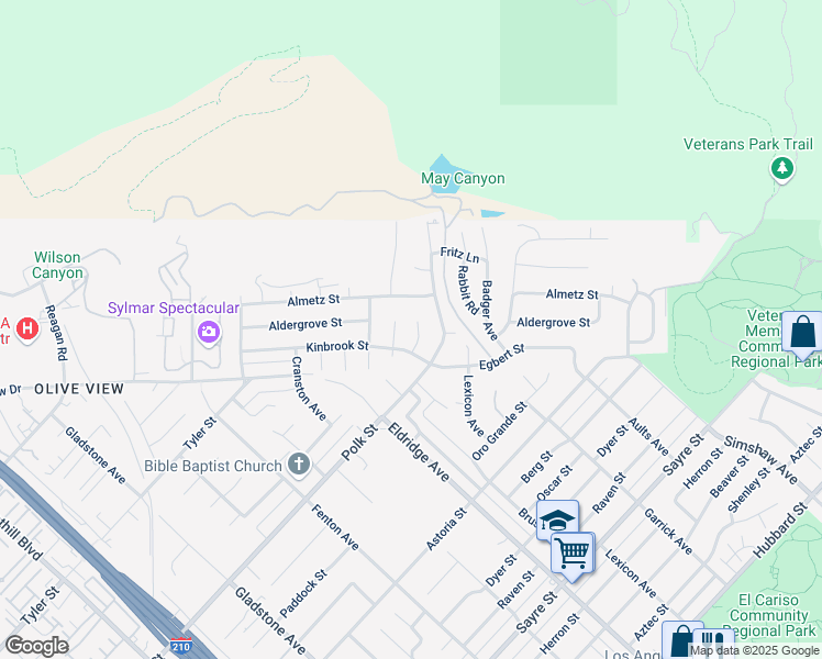 map of restaurants, bars, coffee shops, grocery stores, and more near 13945 Breger Avenue in Los Angeles