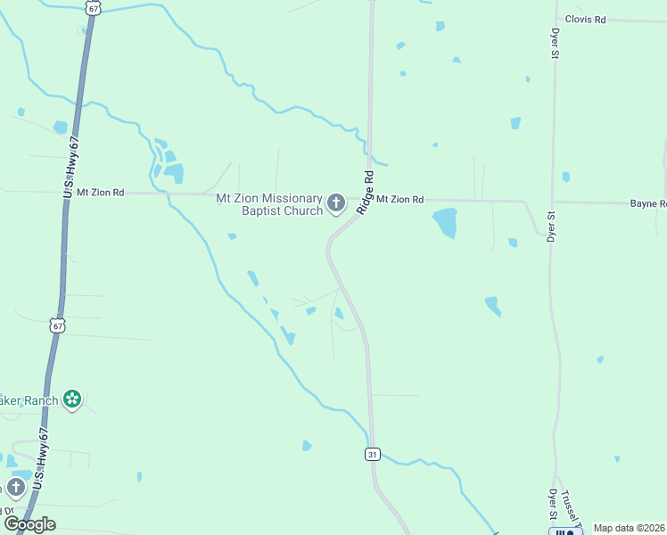 map of restaurants, bars, coffee shops, grocery stores, and more near 9532 County Road 31 in Malvern