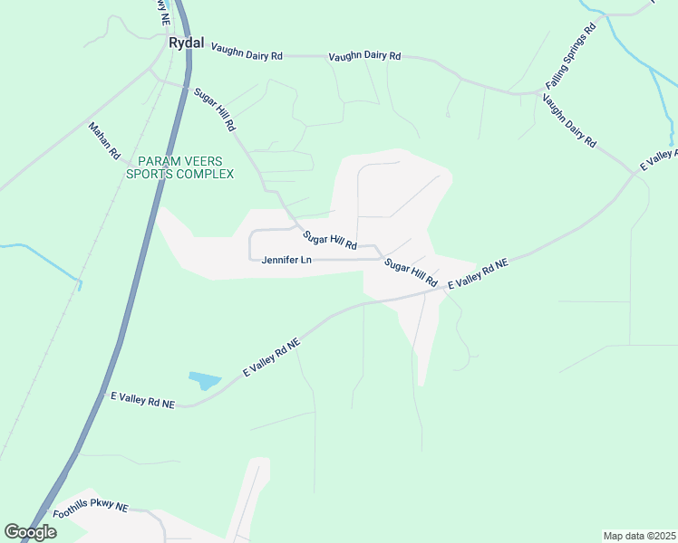 map of restaurants, bars, coffee shops, grocery stores, and more near 23 Jennifer Lane in Rydal