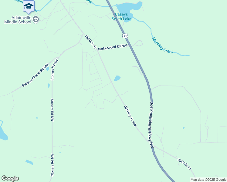 map of restaurants, bars, coffee shops, grocery stores, and more near 239 Old Highway 41 Northwest in Adairsville