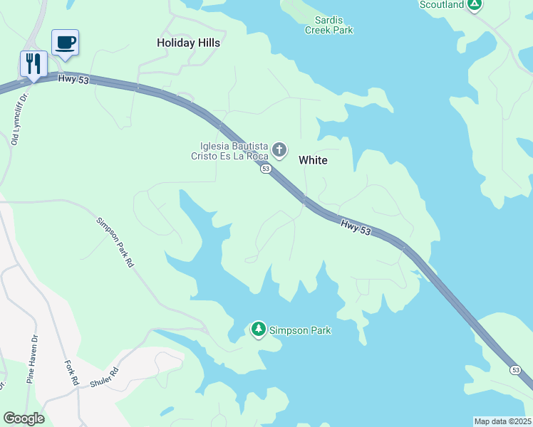 map of restaurants, bars, coffee shops, grocery stores, and more near 2383 Stephens Circle in Gainesville