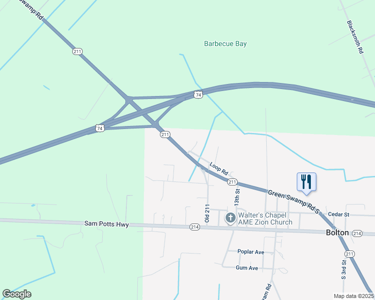 map of restaurants, bars, coffee shops, grocery stores, and more near 27 Loop Lane in Bolton