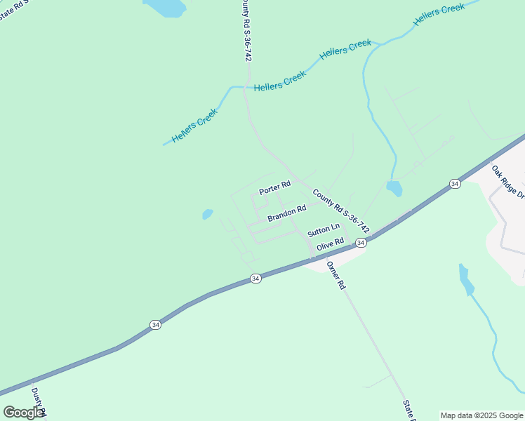 map of restaurants, bars, coffee shops, grocery stores, and more near 268 Brandon Road in Newberry