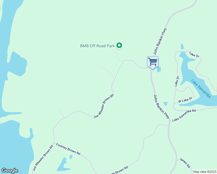 map of restaurants, bars, coffee shops, grocery stores, and more near 3377 Joe Wheeler Brown Road in Fulton