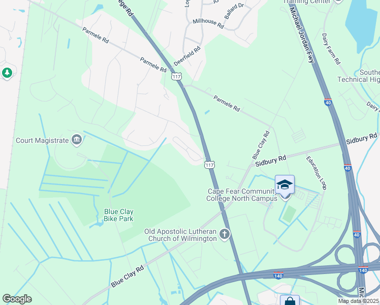 map of restaurants, bars, coffee shops, grocery stores, and more near 5105 Exton Park Loop in Castle Hayne
