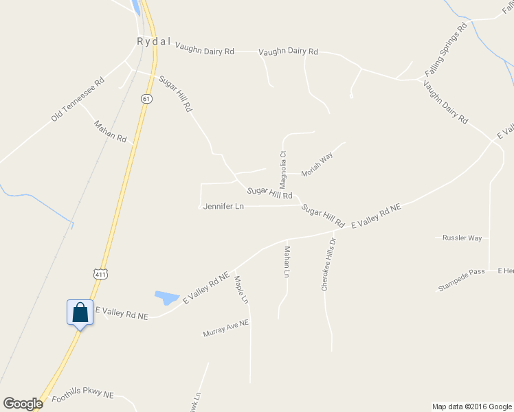 map of restaurants, bars, coffee shops, grocery stores, and more near 40 Jennifer Lane in Rydal
