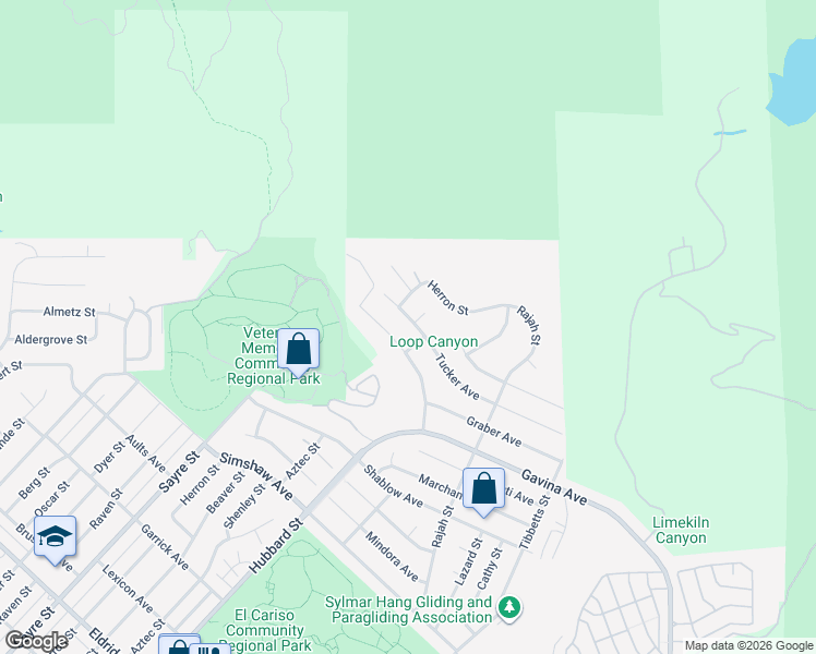 map of restaurants, bars, coffee shops, grocery stores, and more near 14043 Tucker Avenue in Los Angeles