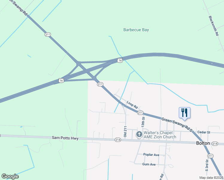 map of restaurants, bars, coffee shops, grocery stores, and more near 283 Green Swamp Road in Bolton