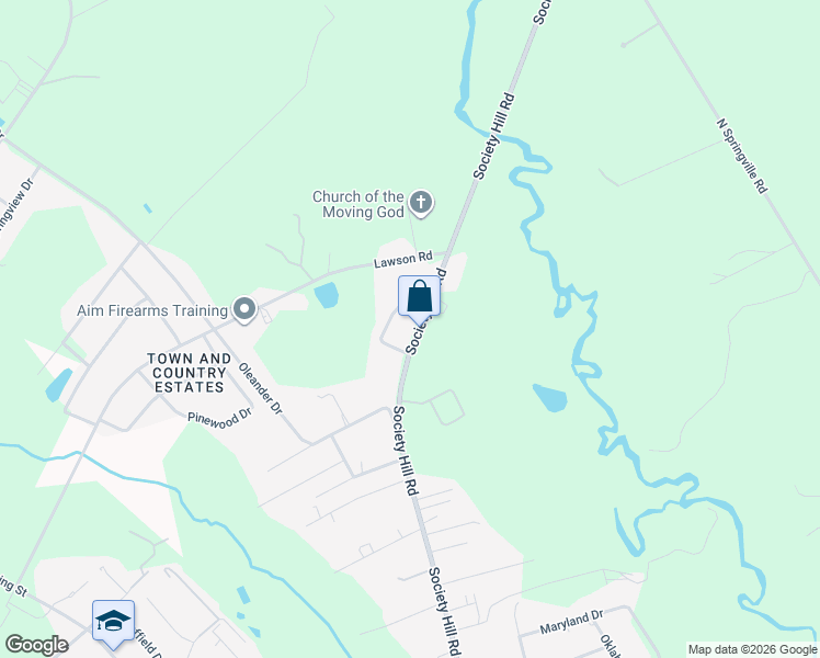 map of restaurants, bars, coffee shops, grocery stores, and more near 634 Brookwood Circle in Darlington