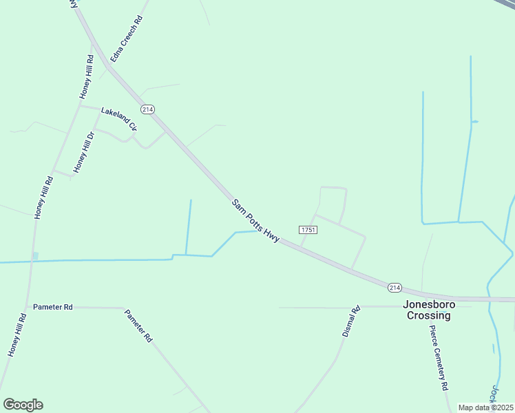 map of restaurants, bars, coffee shops, grocery stores, and more near 2197 Sam Potts Highway in Hallsboro