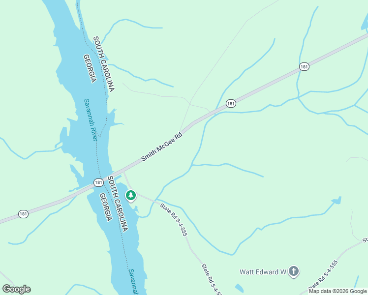 map of restaurants, bars, coffee shops, grocery stores, and more near 3431 Smith McGee Rd in Iva