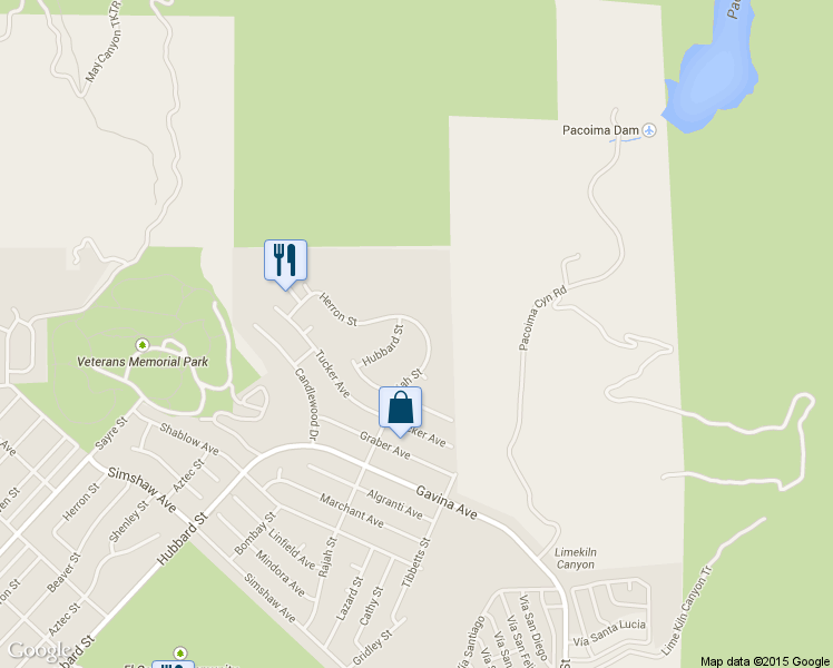 map of restaurants, bars, coffee shops, grocery stores, and more near 12451 Rajah Street in Los Angeles