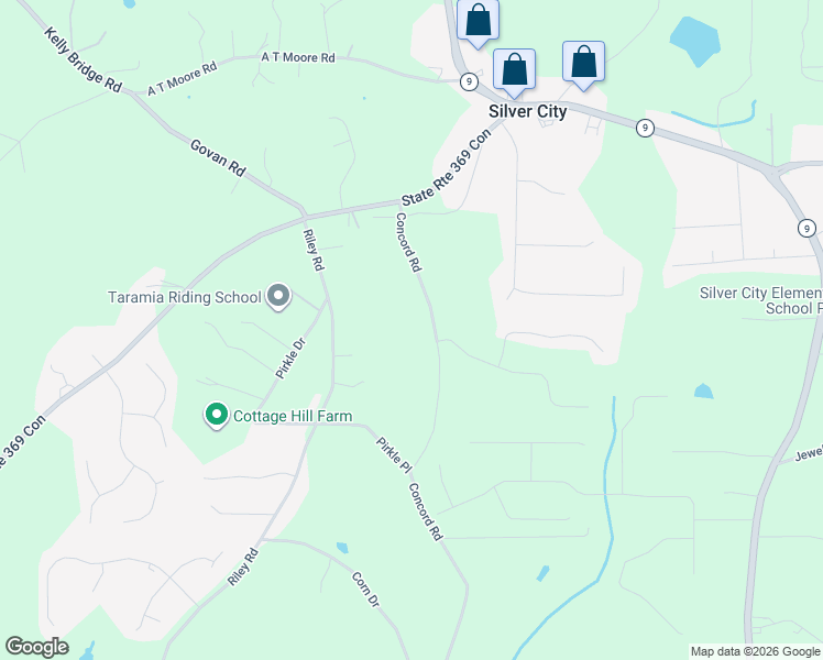 map of restaurants, bars, coffee shops, grocery stores, and more near 6785 Concord Road in Cumming
