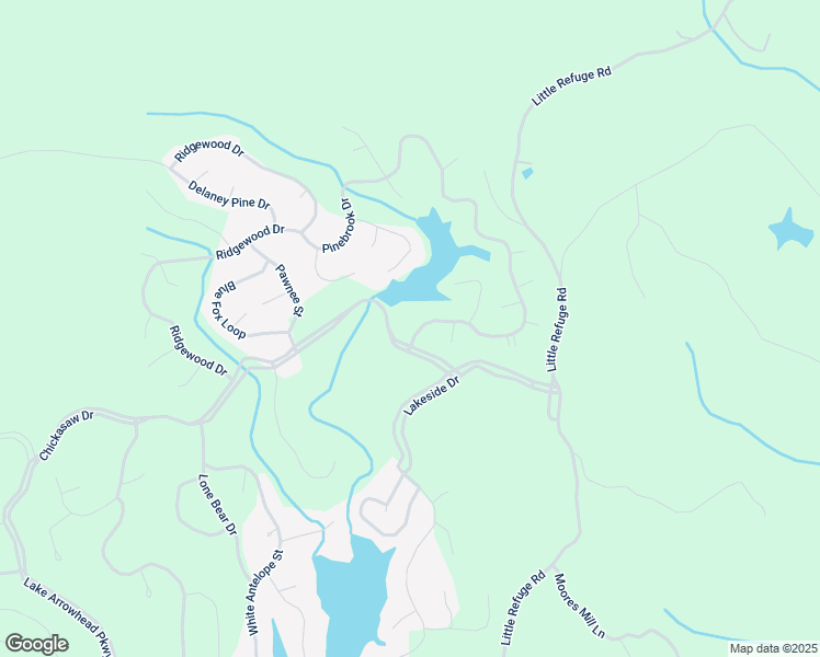 map of restaurants, bars, coffee shops, grocery stores, and more near 105 Pinebrook Drive in Waleska