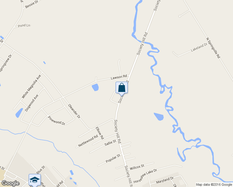 map of restaurants, bars, coffee shops, grocery stores, and more near 634 Brookwood Circle in Darlington