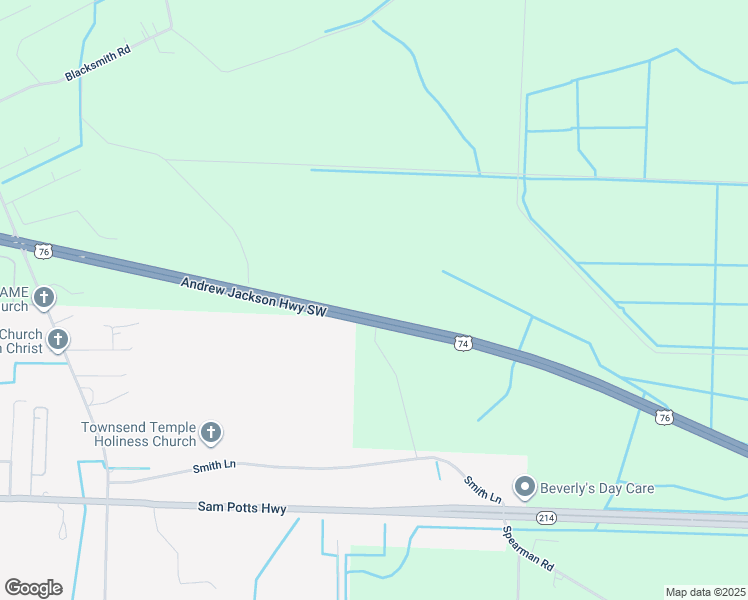 map of restaurants, bars, coffee shops, grocery stores, and more near 16250 Sam Potts Highway in Bolton