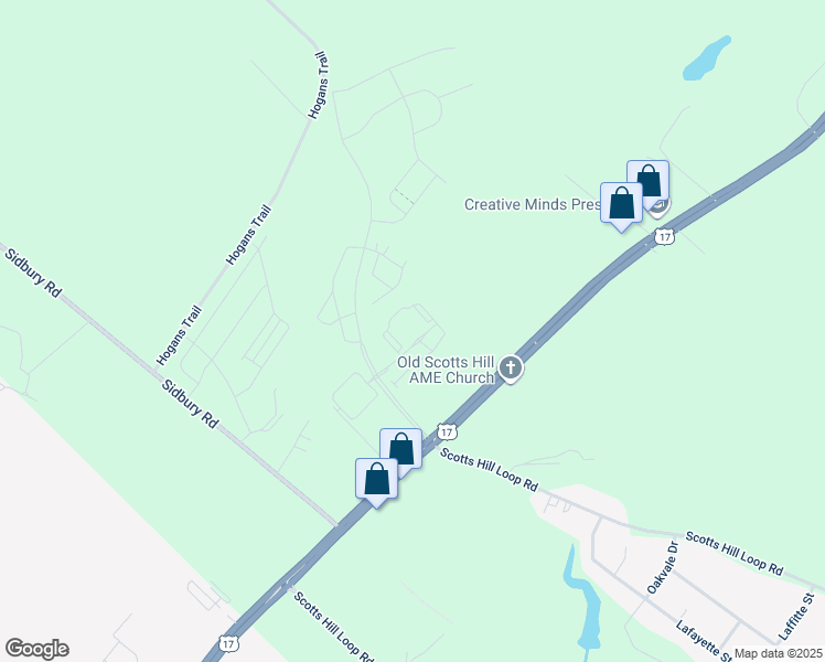 map of restaurants, bars, coffee shops, grocery stores, and more near 10565 U.S. 17 in Wilmington