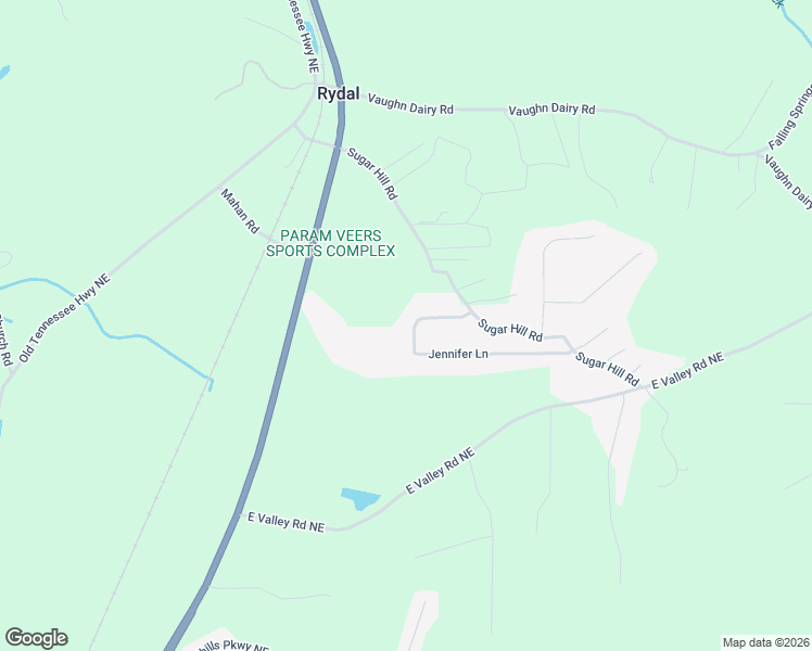 map of restaurants, bars, coffee shops, grocery stores, and more near 55 Jennifer Lane in Rydal