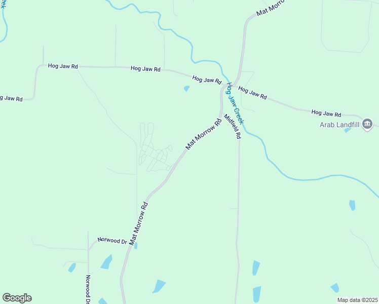 map of restaurants, bars, coffee shops, grocery stores, and more near 6171 Mat Morrow Road in Arab