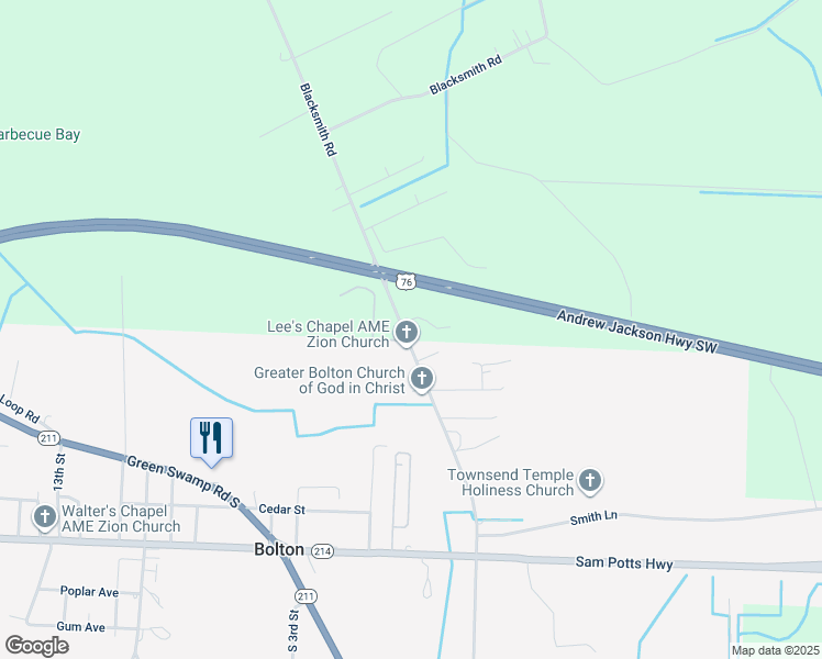 map of restaurants, bars, coffee shops, grocery stores, and more near 5 Blacksmith Road in Bolton