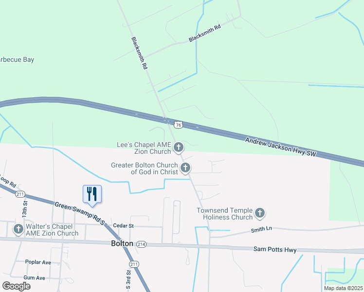 map of restaurants, bars, coffee shops, grocery stores, and more near 5 Blacksmith Road in Bolton