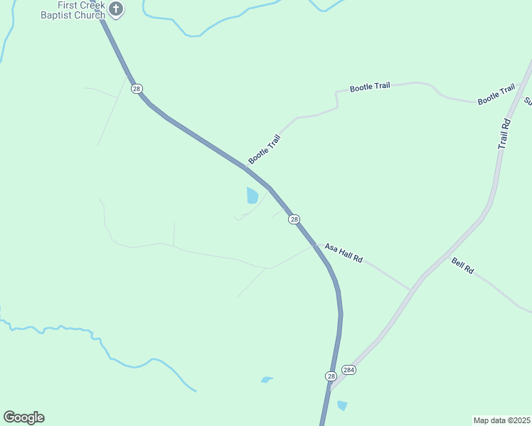 map of restaurants, bars, coffee shops, grocery stores, and more near 42 Leclair Lane in Iva