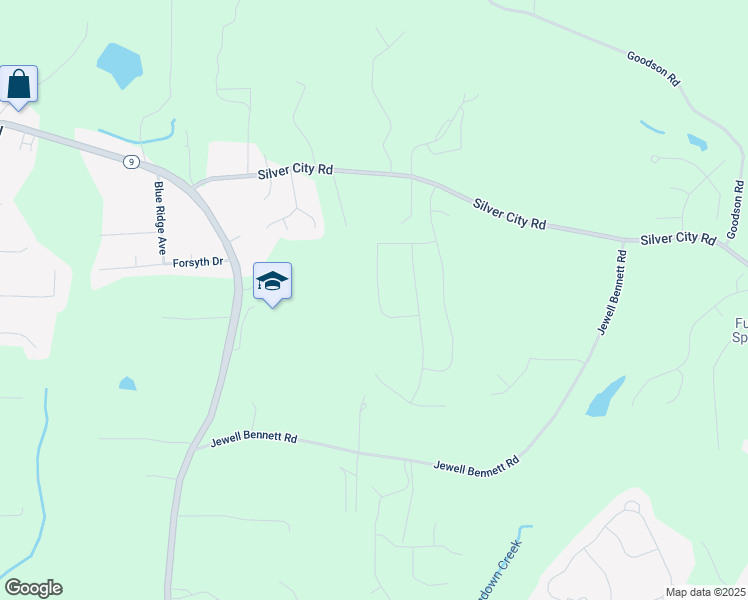 map of restaurants, bars, coffee shops, grocery stores, and more near 7230 Carruthers Way in Dawsonville
