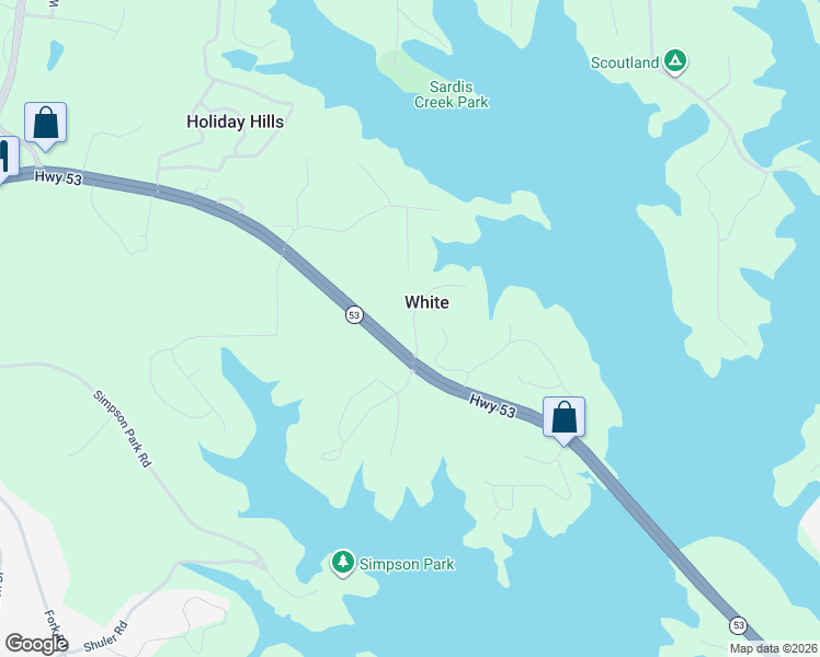 map of restaurants, bars, coffee shops, grocery stores, and more near 2329 Ford White Road in Gainesville