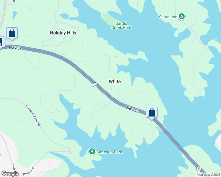 map of restaurants, bars, coffee shops, grocery stores, and more near 2329 Ford White Road in Gainesville