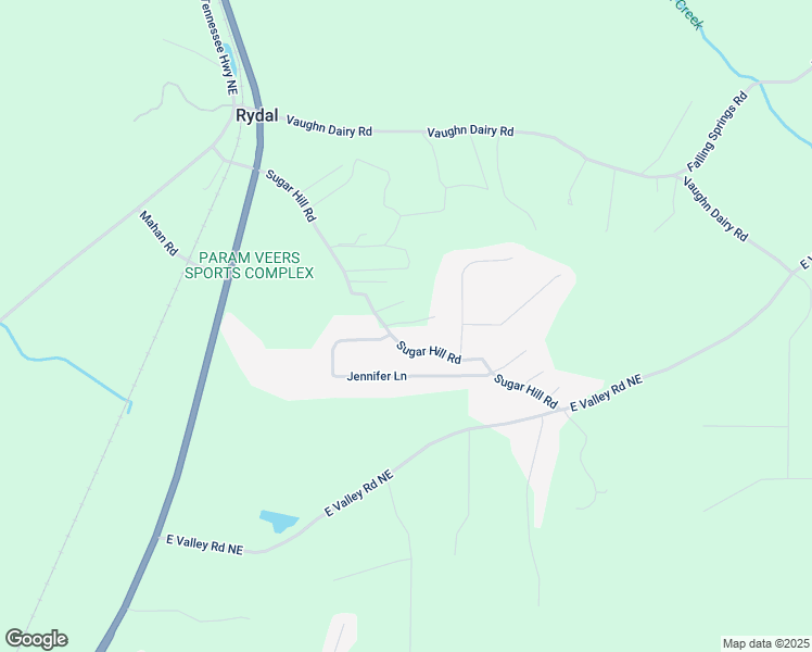 map of restaurants, bars, coffee shops, grocery stores, and more near 169 Sugar Hill Road in Rydal