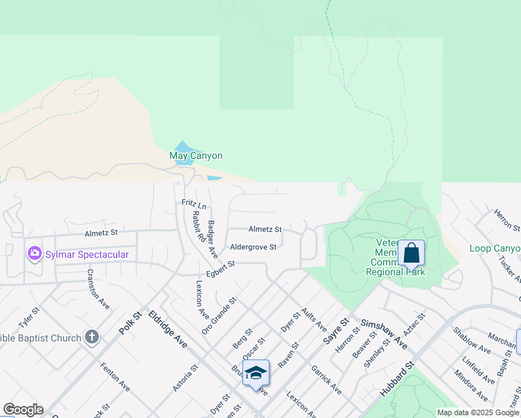 map of restaurants, bars, coffee shops, grocery stores, and more near 13431 Lochrin Lane in Los Angeles