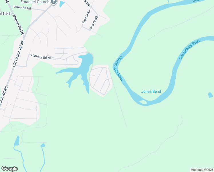 map of restaurants, bars, coffee shops, grocery stores, and more near 324 Swan Point Drive Northeast in Rome