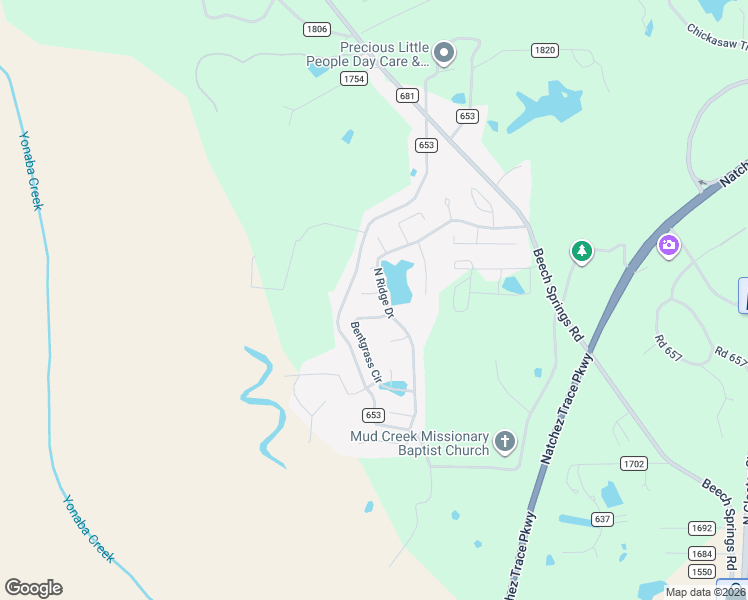 map of restaurants, bars, coffee shops, grocery stores, and more near 102-106 Turtle Point Cove in Saltillo