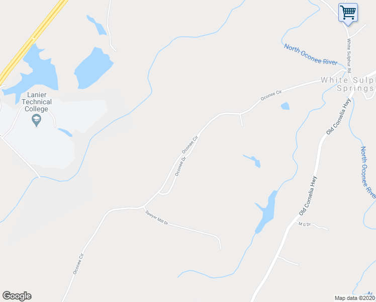 map of restaurants, bars, coffee shops, grocery stores, and more near 2764 Oconee Circle in Gainesville