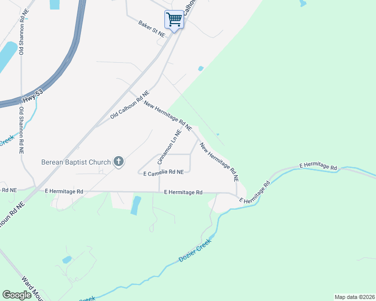 map of restaurants, bars, coffee shops, grocery stores, and more near 5 Thrushwood Road Northeast in Rome