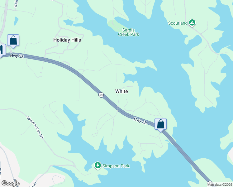 map of restaurants, bars, coffee shops, grocery stores, and more near 2329 Ford White Road in Gainesville