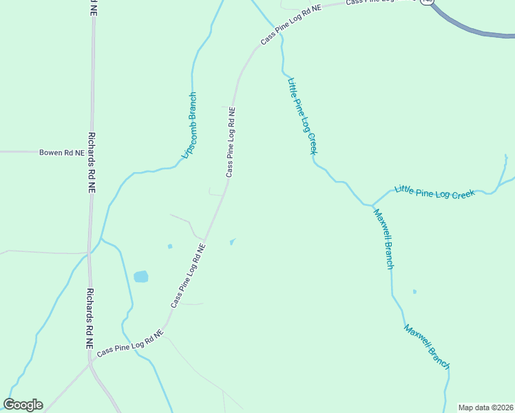 map of restaurants, bars, coffee shops, grocery stores, and more near Cass Pine Log Rd in Cartersville
